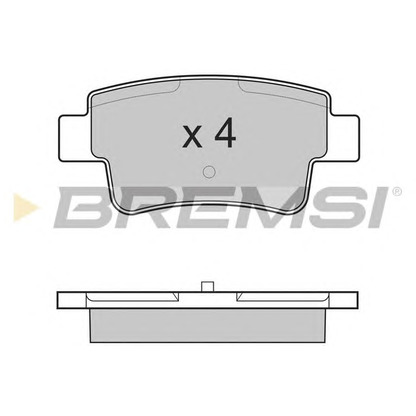 Zdjęcie Zestaw klocków hamulcowych, hamulce tarczowe BREMSI BP3228