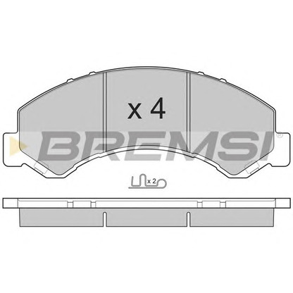 Foto Bremsbelagsatz, Scheibenbremse BREMSI BP3236