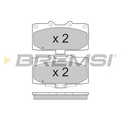 Фото Комплект тормозных колодок, дисковый тормоз BREMSI BP3271