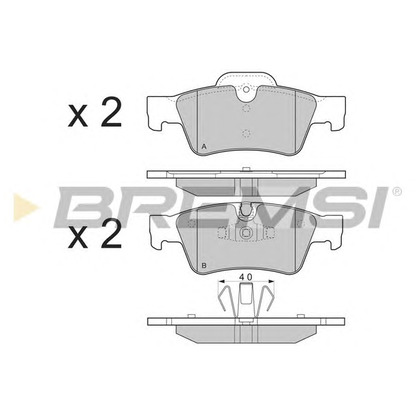 Foto Kit pastiglie freno, Freno a disco BREMSI BP3280