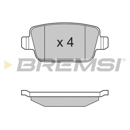 Photo Brake Pad Set, disc brake BREMSI BP3300