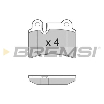 Photo Kit de plaquettes de frein, frein à disque BREMSI BP3302