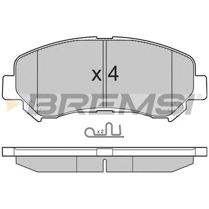 Фото Комплект тормозных колодок, дисковый тормоз BREMSI BP3321