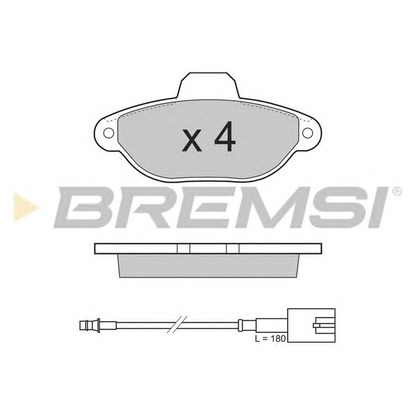 Photo Brake Pad Set, disc brake BREMSI BP3326
