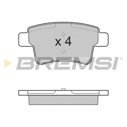 Фото Комплект тормозных колодок, дисковый тормоз BREMSI BP3331