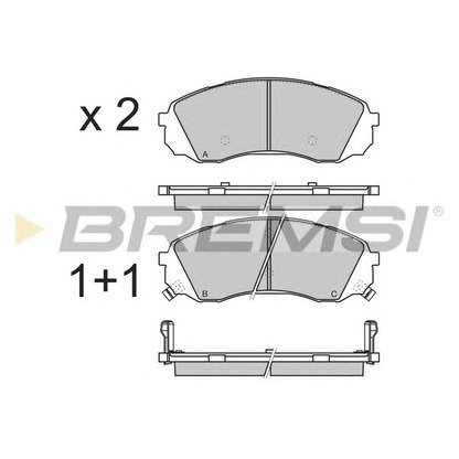 Photo Brake Pad Set, disc brake BREMSI BP3336
