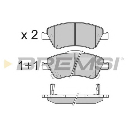 Foto Kit pastiglie freno, Freno a disco BREMSI BP3340