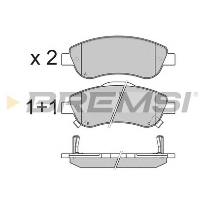 Photo Brake Pad Set, disc brake BREMSI BP3352