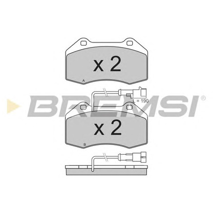 Photo Brake Pad Set, disc brake BREMSI BP3354