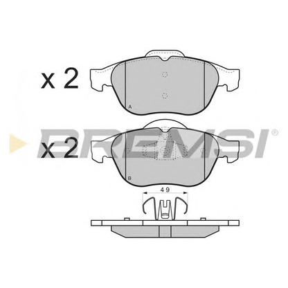 Foto Juego de pastillas de freno BREMSI BP3356