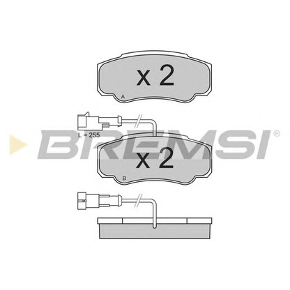 Photo Kit de plaquettes de frein, frein à disque BREMSI BP3357