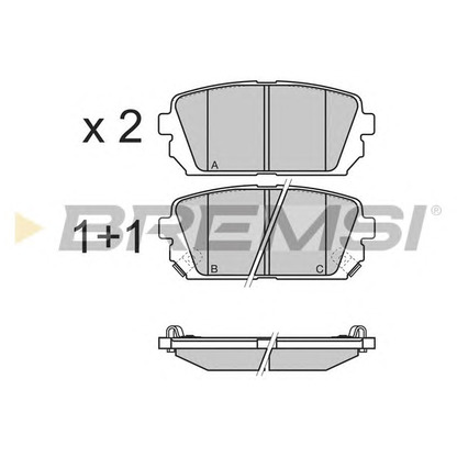 Foto Kit pastiglie freno, Freno a disco BREMSI BP3359