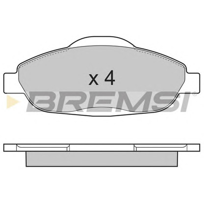 Photo Kit de plaquettes de frein, frein à disque BREMSI BP3364