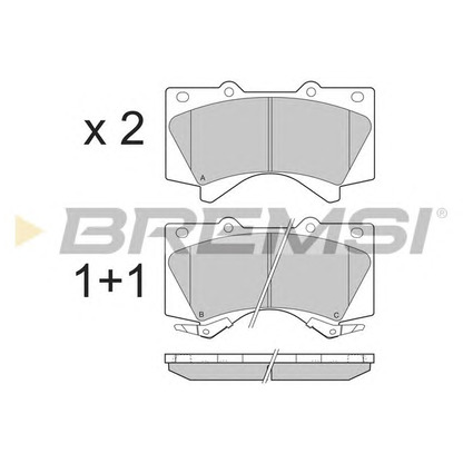 Photo Kit de plaquettes de frein, frein à disque BREMSI BP3381