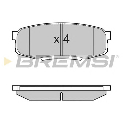 Photo Kit de plaquettes de frein, frein à disque BREMSI BP3382