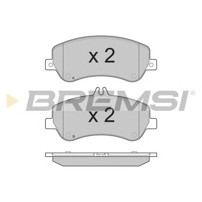 Фото Комплект тормозных колодок, дисковый тормоз BREMSI BP3385