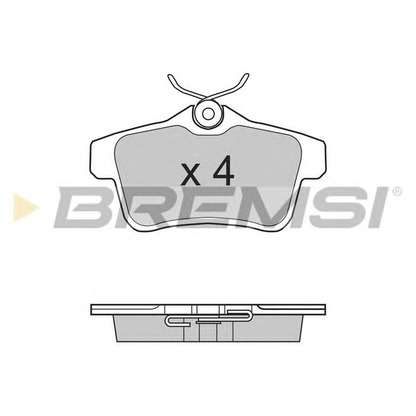 Photo Kit de plaquettes de frein, frein à disque BREMSI BP3387