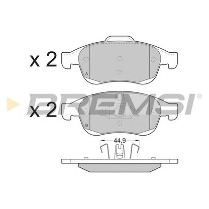 Foto Kit pastiglie freno, Freno a disco BREMSI BP3392