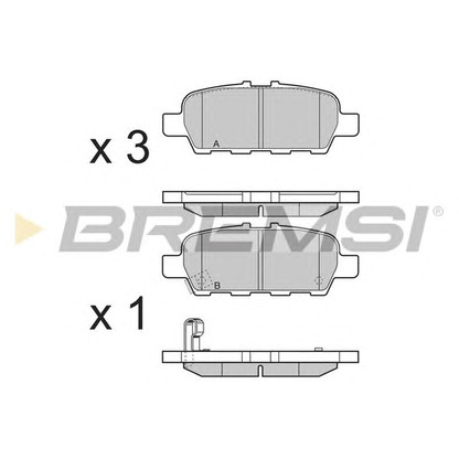 Photo Brake Pad Set, disc brake BREMSI BP3395