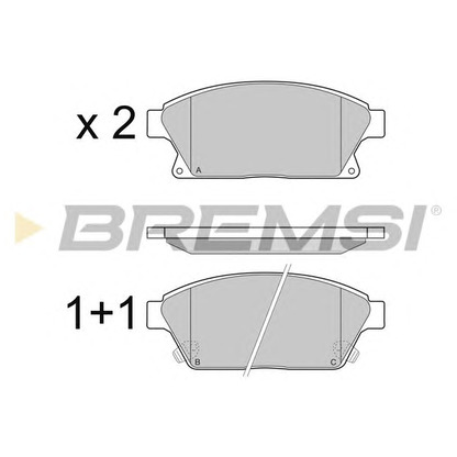 Photo Brake Pad Set, disc brake BREMSI BP3405