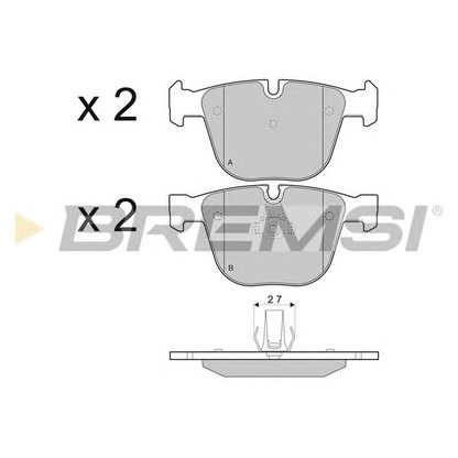 Zdjęcie Zestaw klocków hamulcowych, hamulce tarczowe BREMSI BP3410