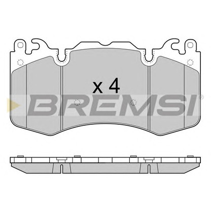 Photo Kit de plaquettes de frein, frein à disque BREMSI BP3414