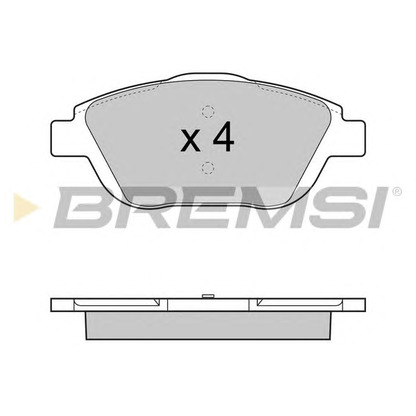 Фото Комплект тормозных колодок, дисковый тормоз BREMSI BP3428