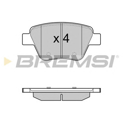 Фото Комплект тормозных колодок, дисковый тормоз BREMSI BP3429