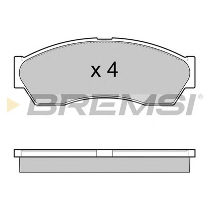 Zdjęcie Zestaw klocków hamulcowych, hamulce tarczowe BREMSI BP3434