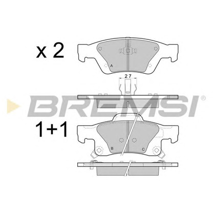 Photo Brake Pad Set, disc brake BREMSI BP3461