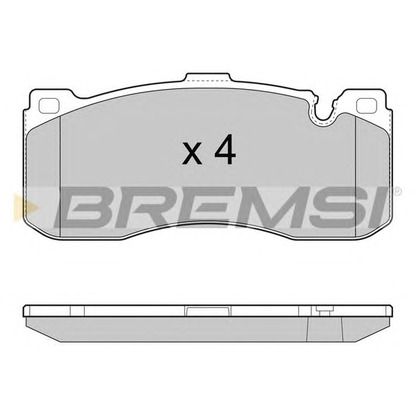 Photo Kit de plaquettes de frein, frein à disque BREMSI BP3472
