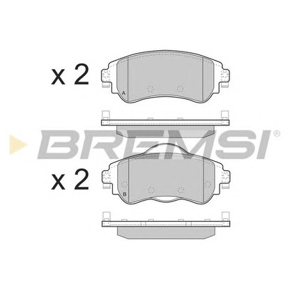 Photo Brake Pad Set, disc brake BREMSI BP3491