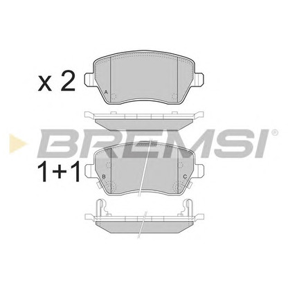 Foto Kit pastiglie freno, Freno a disco BREMSI BP3495