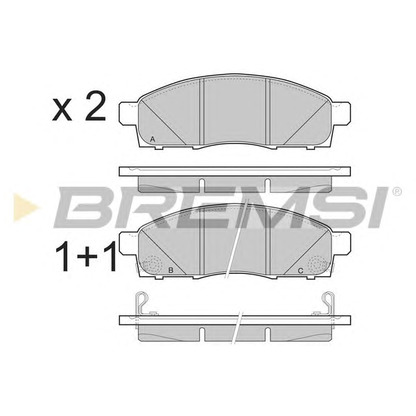 Foto Bremsbelagsatz, Scheibenbremse BREMSI BP3501