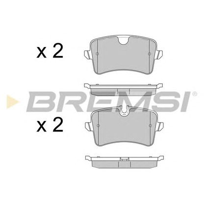 Photo Kit de plaquettes de frein, frein à disque BREMSI BP3502