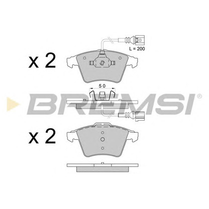 Photo Brake Pad Set, disc brake BREMSI BP3508