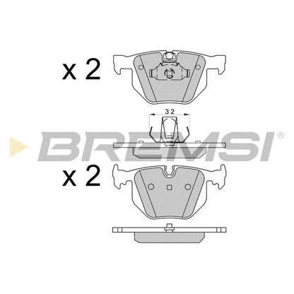 Foto Kit pastiglie freno, Freno a disco BREMSI BP3509