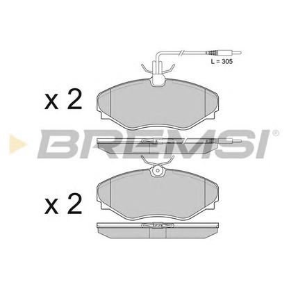 Photo Brake Pad Set, disc brake BREMSI BP3510