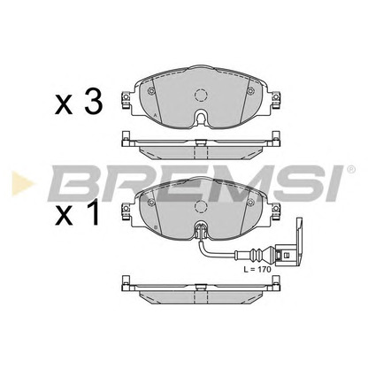 Photo Brake Pad Set, disc brake BREMSI BP3516