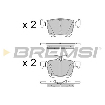 Zdjęcie Zestaw klocków hamulcowych, hamulce tarczowe BREMSI BP3518