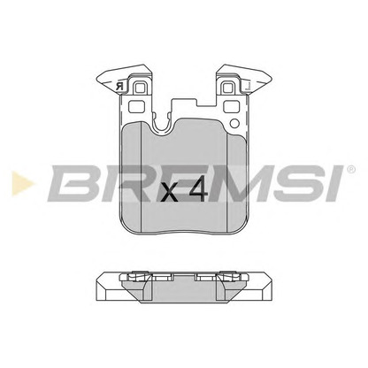 Photo Brake Pad Set, disc brake BREMSI BP3521