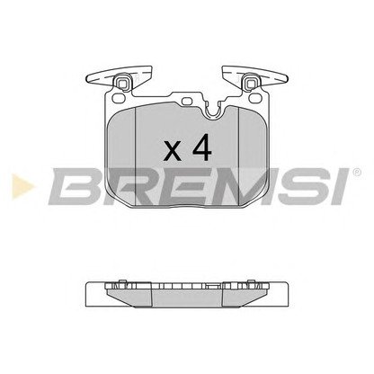 Photo Kit de plaquettes de frein, frein à disque BREMSI BP3522