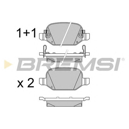 Photo Brake Pad Set, disc brake BREMSI BP3524