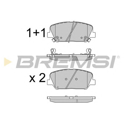 Photo Brake Pad Set, disc brake BREMSI BP3531