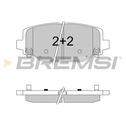 Photo Brake Pad Set, disc brake BREMSI BP3544