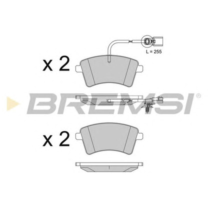 Photo Brake Pad Set, disc brake BREMSI BP3562