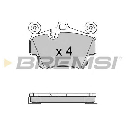 Фото Комплект тормозных колодок, дисковый тормоз BREMSI BP3564