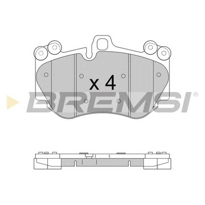 Photo Kit de plaquettes de frein, frein à disque BREMSI BP3568