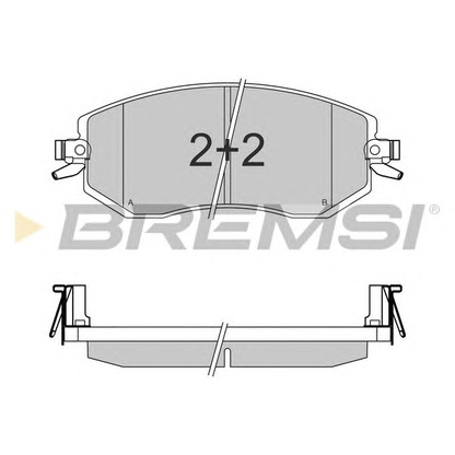 Фото Комплект тормозных колодок, дисковый тормоз BREMSI BP3570