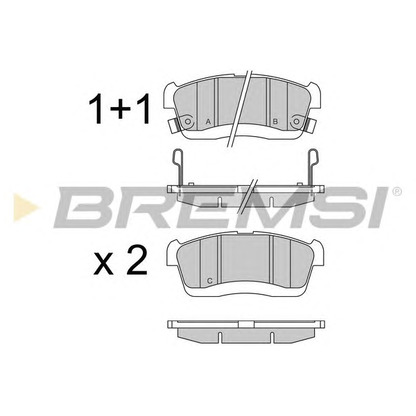 Photo Brake Pad Set, disc brake BREMSI BP3575